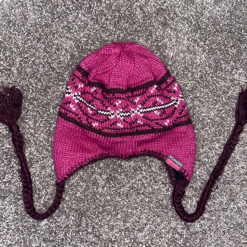 Pink and Purple Kids Knit Hat